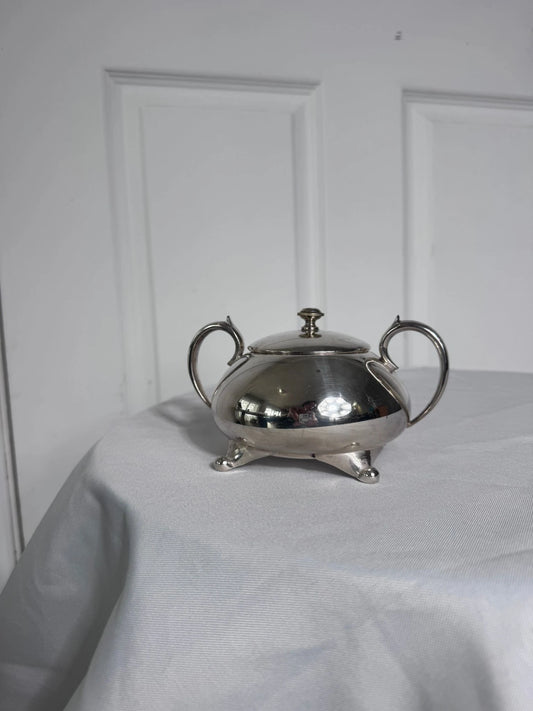 Vintage Silver Plated Sugar Bowl With Lid - Elegant Tableware - Image 2