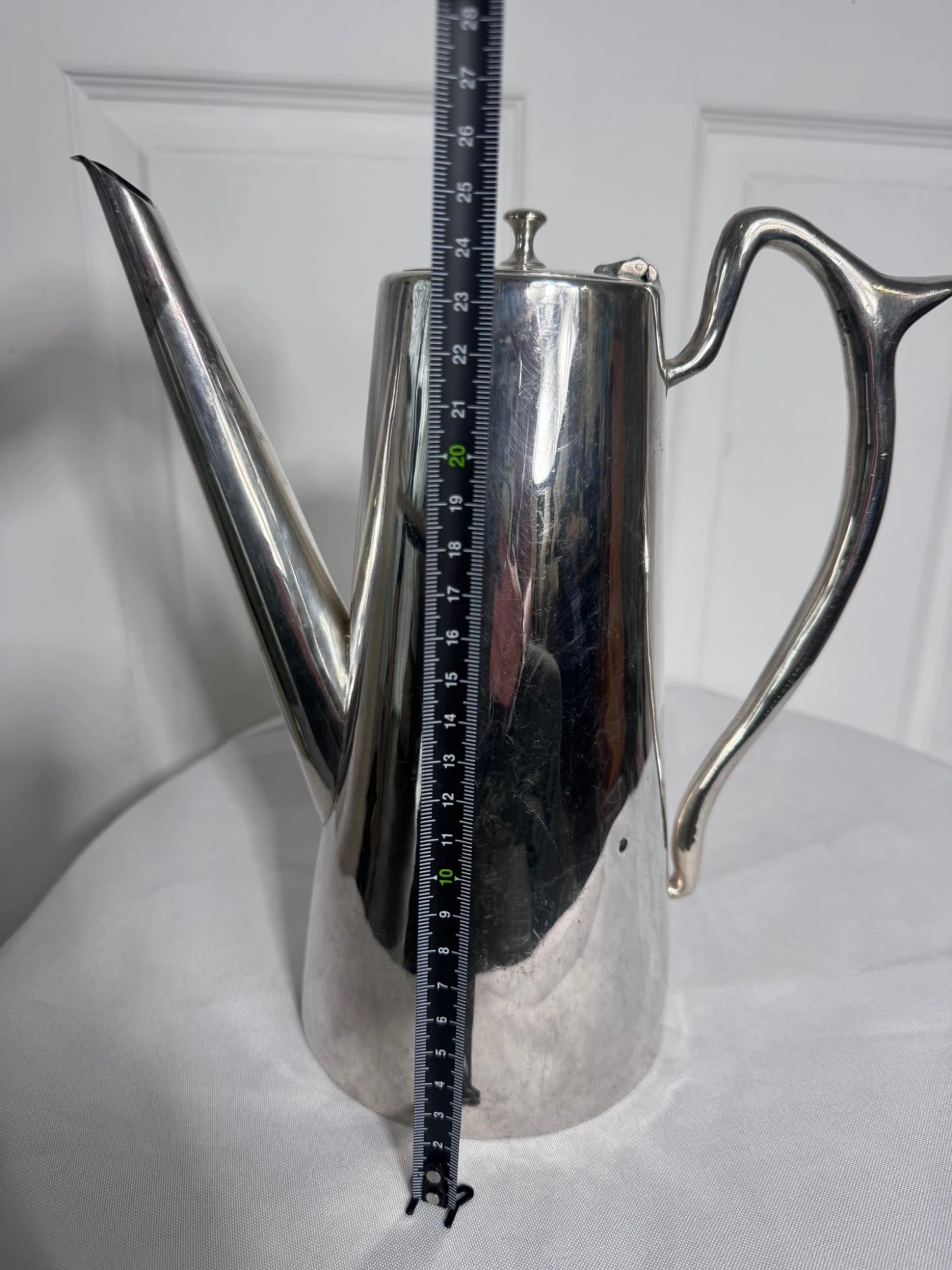 Vintage Silver Plated Tapered Coffee Pot - Elegant Mid-Century Style - Image 11