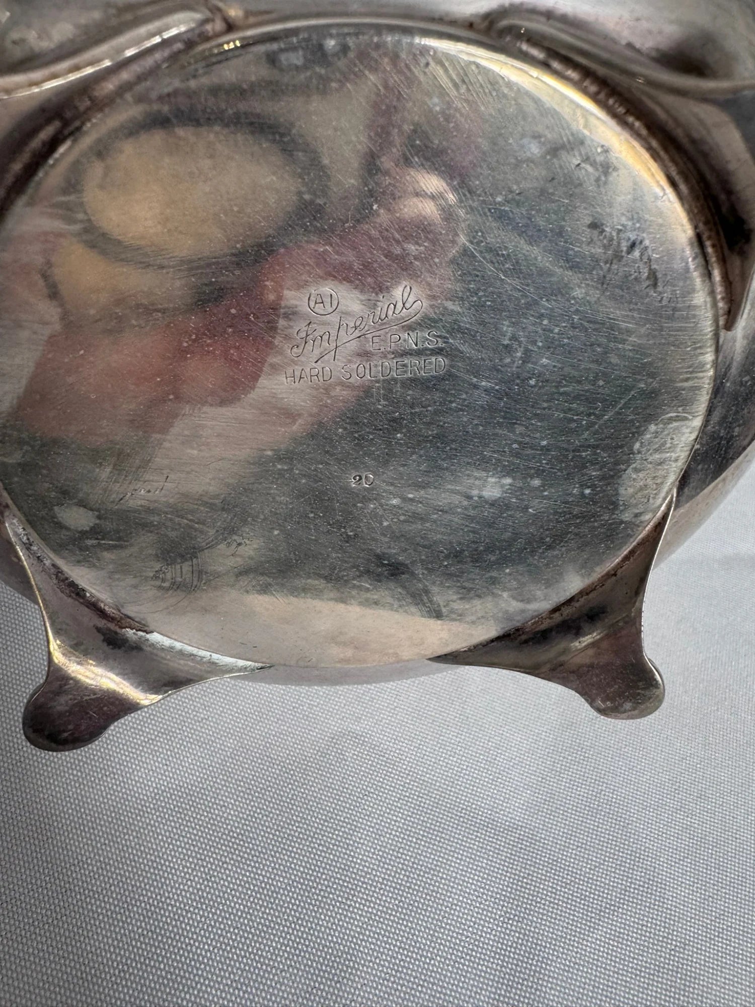 Vintage Silver Plated Teapot - Elegant Footed Design - Image 9