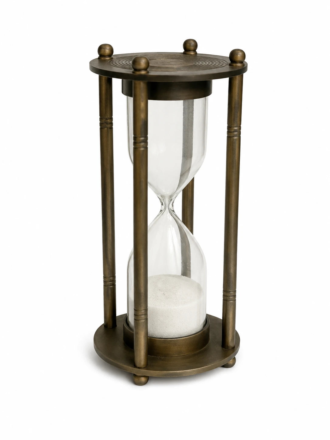 Epstein London Decorative Sand Timer Hourglass - Bronze Tone Metal - Image 1