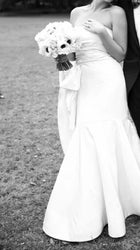 Oscar de la Renta Evening Gown Ivory Silk Taffeta US 10 - Image 6