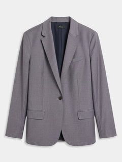 Theory Staple Blazer in Grey Virgin Wool Size 10 - Image 1