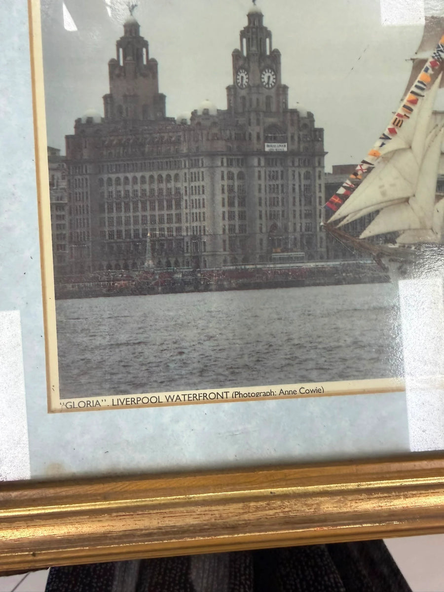 Anne Cowie Framed Print 'Gloria' Tall Ship Liverpool Waterfront - Image 2