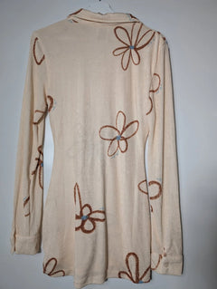One Little Day Knit Dress Cream Floral Detail One Size - Image 3