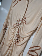 One Little Day Knit Dress Cream Floral Detail One Size - Image 4