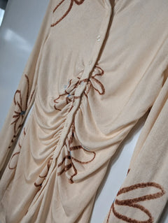 One Little Day Knit Dress Cream Floral Detail One Size - Image 4