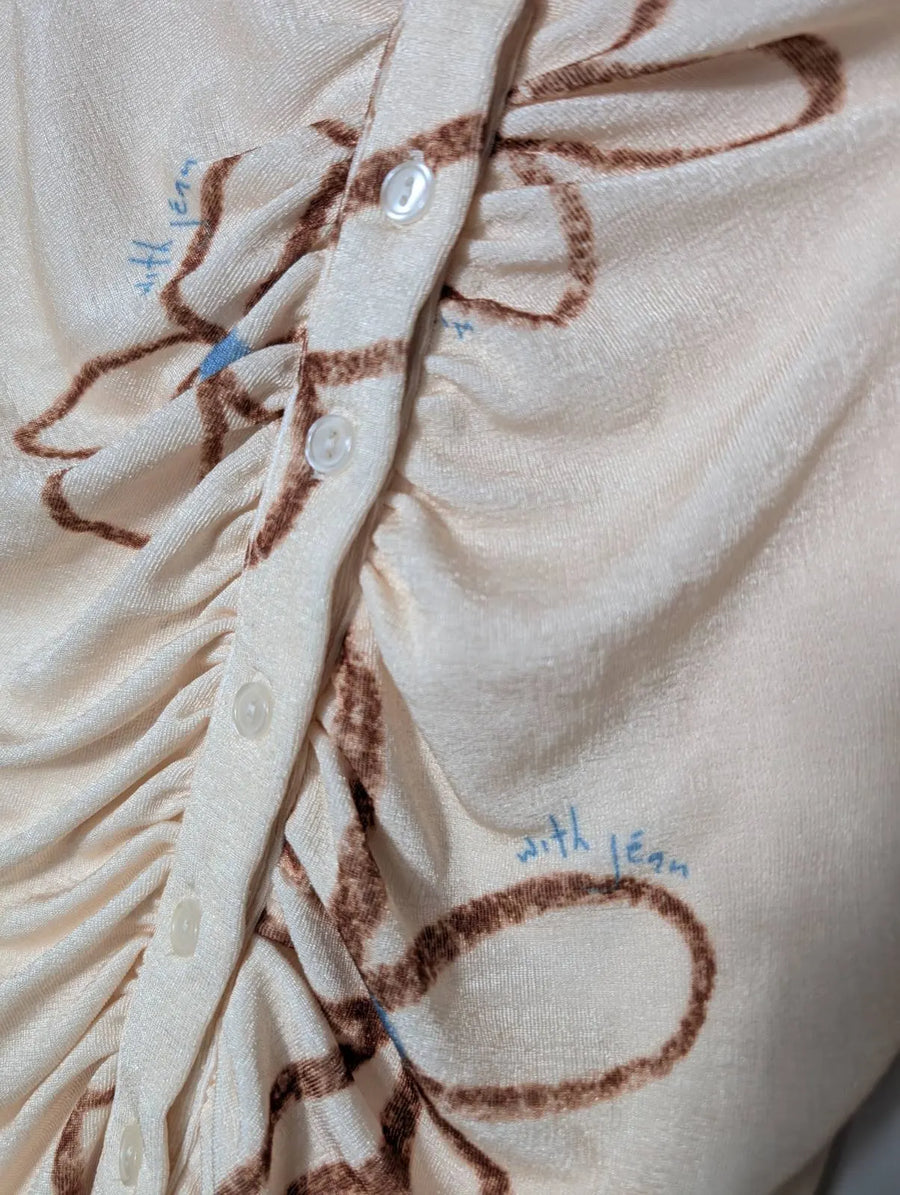 One Little Day Knit Dress Cream Floral Detail One Size - Image 5