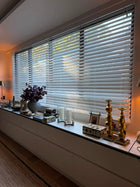 Timber Venetian Blinds 63mm Slats Spruce 202cm x 160cm Set of 2 - Image 4