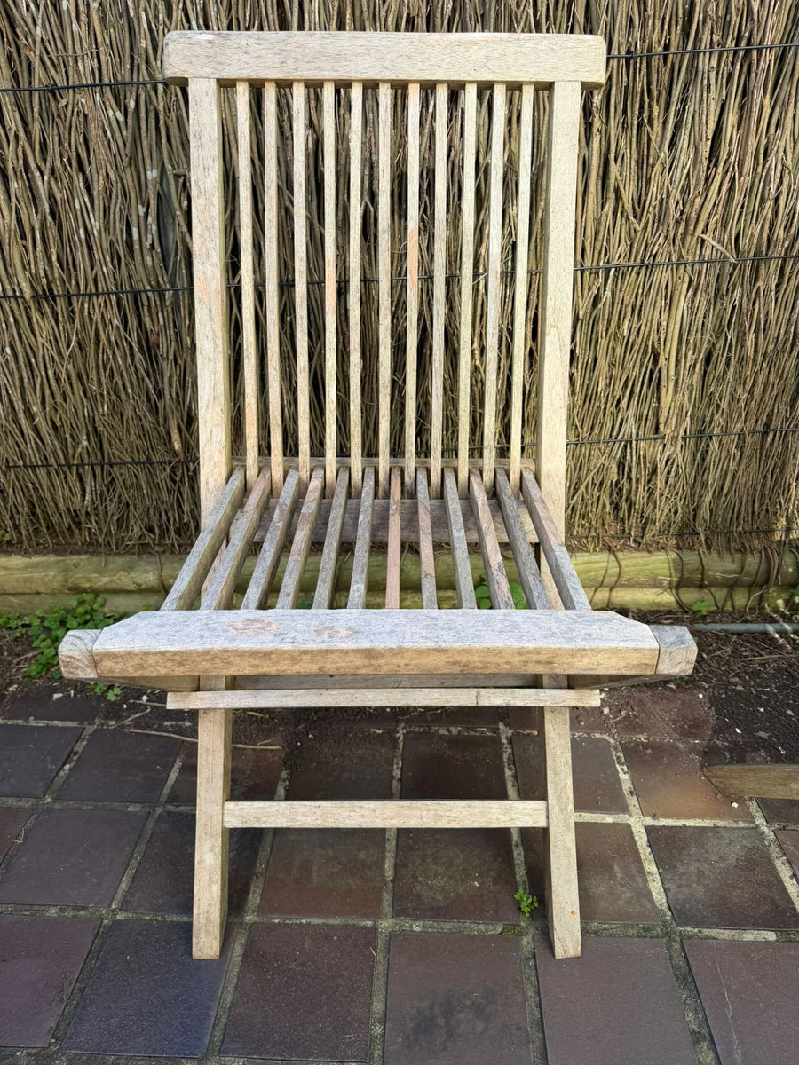 Teak Outdoor Dining Set - 2 Tables & 14 Folding Chairs - Image 4