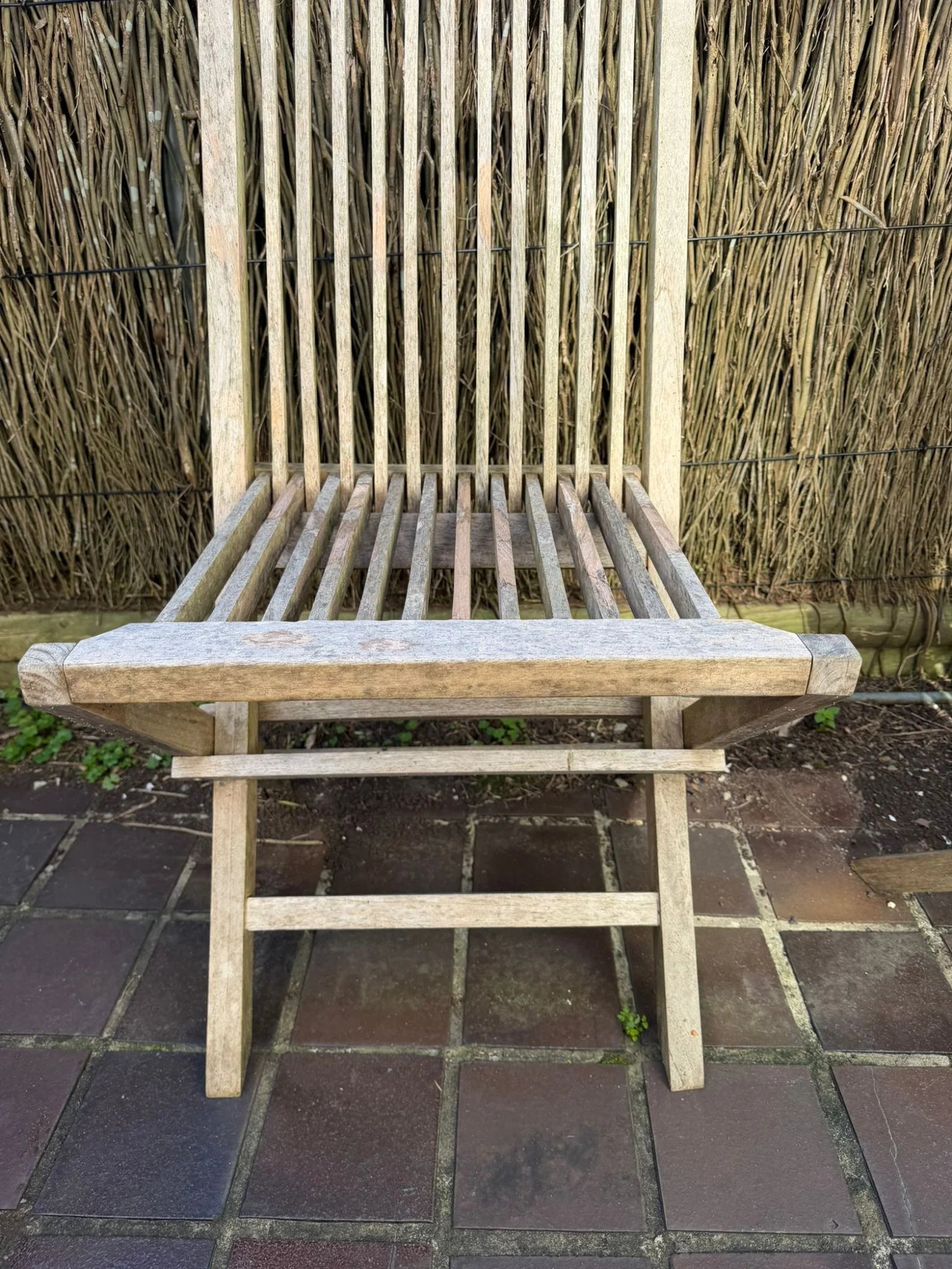 Teak Outdoor Dining Set - 2 Tables & 14 Folding Chairs - Image 10