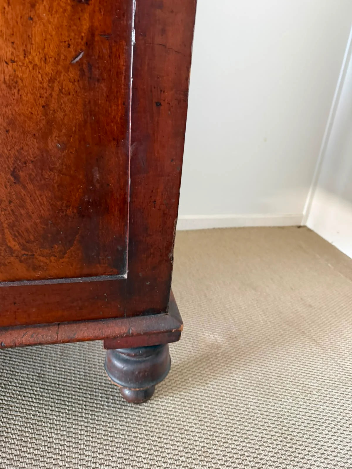 Antique Cedar Two-Door Sideboard Cabinet Arched Panel Design - Image 7