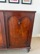 Antique Cedar Two-Door Sideboard Cabinet Arched Panel Design - Image 3