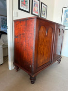 Antique Cedar Two-Door Sideboard Cabinet Arched Panel Design - Image 6