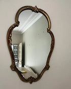 Vintage Ornate Brass and Glass Console Table with Matching Wall Mirror - Image 3