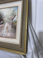 Autumn Showers Framed Oil Painting European Street Scene - Image 4