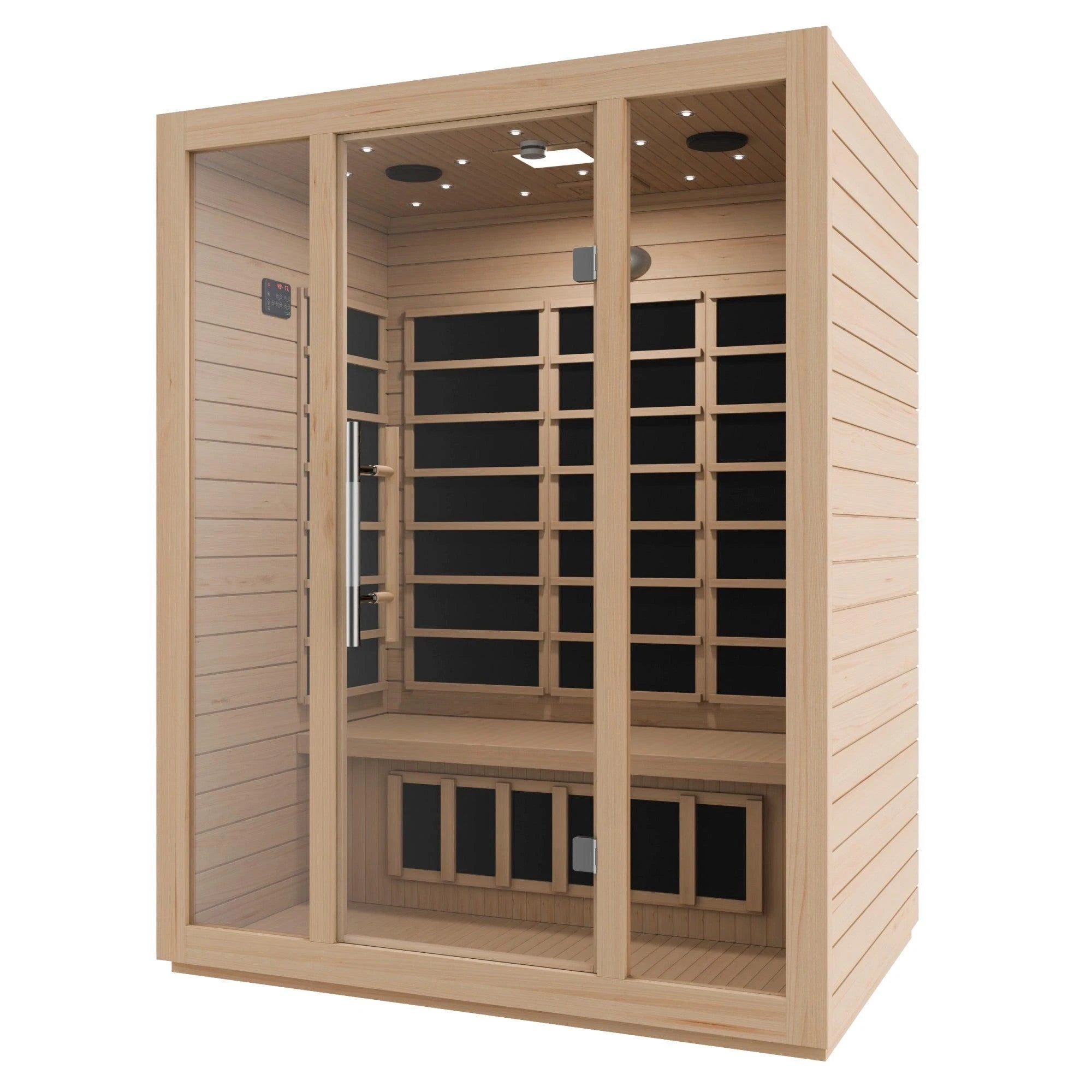 Barcelona 3-Person Far Infrared Sauna Natural Wood - Image 3