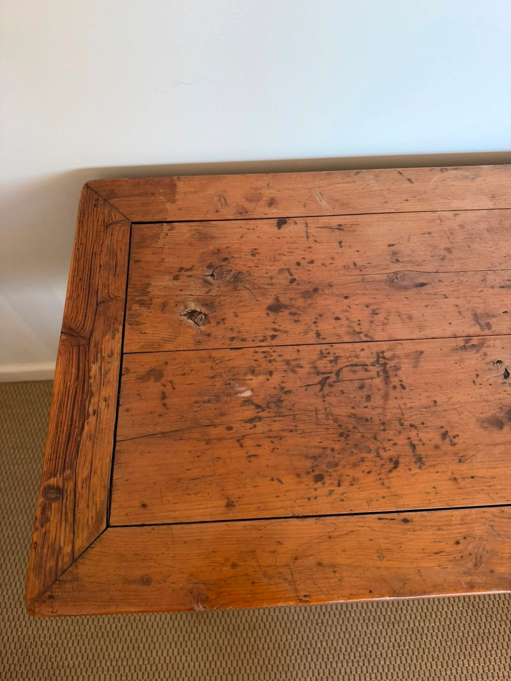 Antique Chinese Elm Wood Altar Table - Rustic Console Bench - Image 2