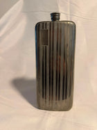 Silver Plated Hip Flask 21oz Large Engine Turned Made in England Vintage - Image 9