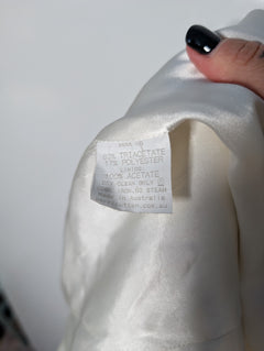 RSVP PERRI CUTTEN Open Front Coat White Size L - Image 7