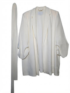 Anthea Crawford Crepe Blazer White Size 16 - Image 1