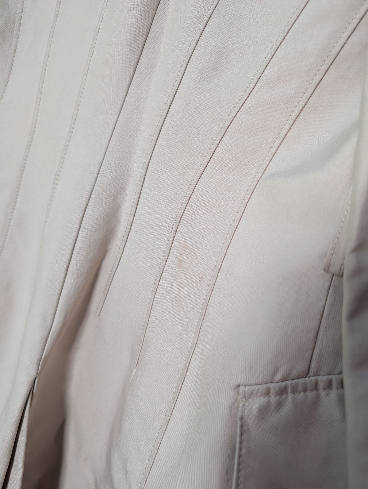 ZARA WOMAN Double-Breasted Trench Coat Beige Size M - Image 6