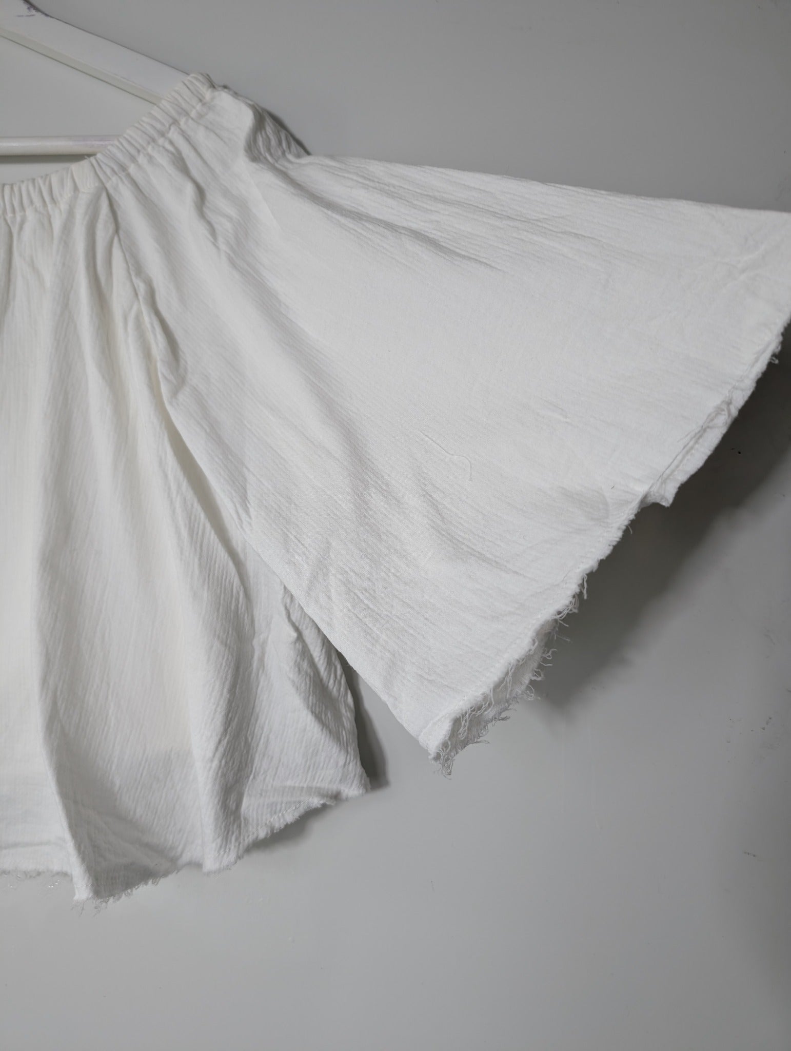 Viktoria & Woods Off-The-Shoulder Gauze Crop Top White Size 0 - Image 3