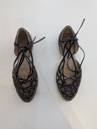 Dries Van Noten Lace-Up Espadrille Sandals Black Size 37.5 - Image 4