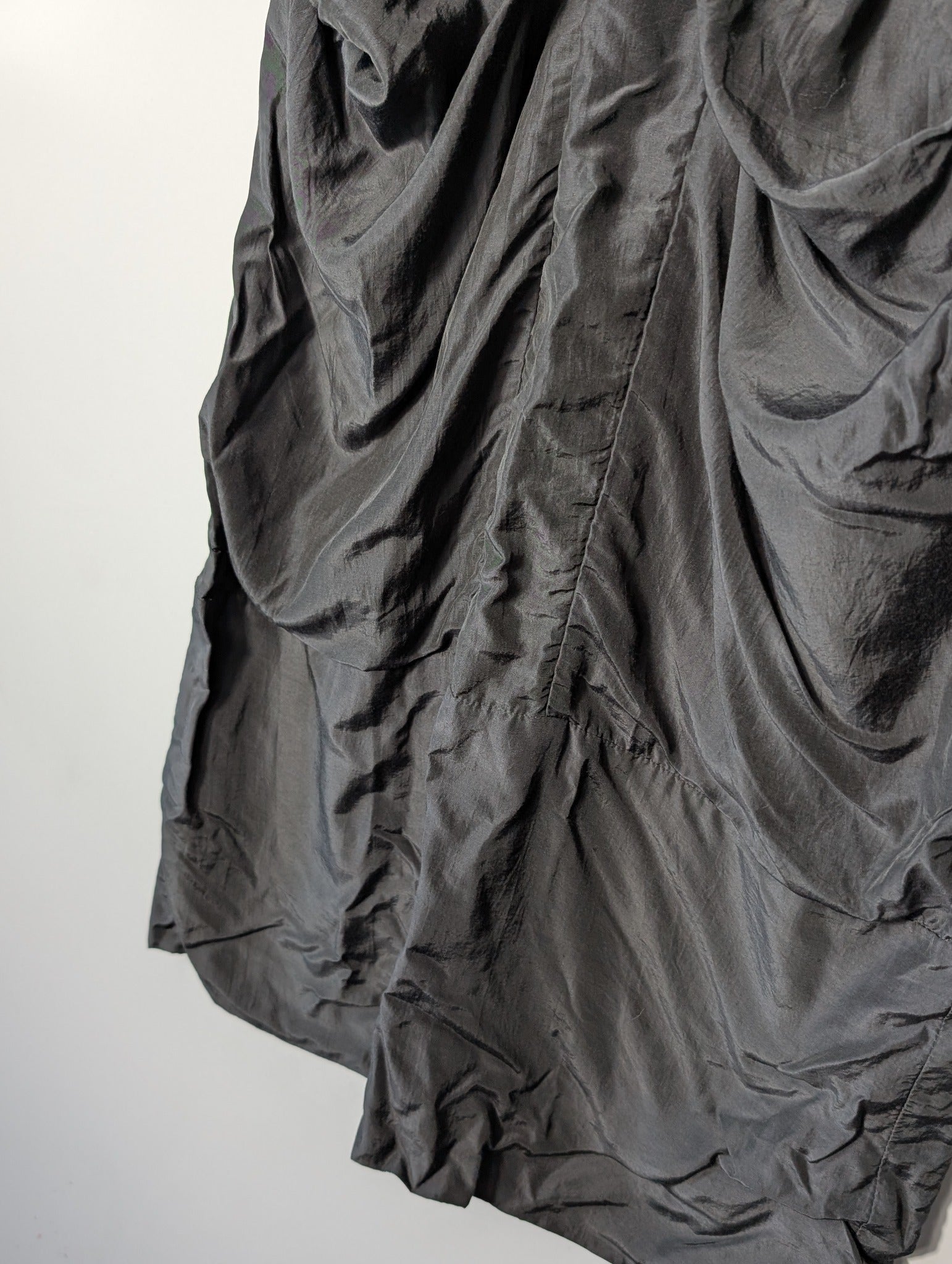 Frey Sleeveless Draped Dress Charcoal Grey Size 10 - Image 4