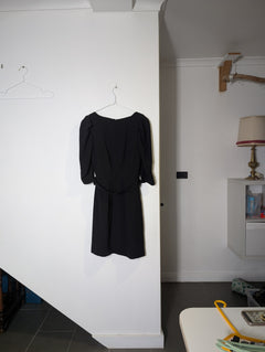 Country Road Wrap Front Midi Dress Black AU 12 - Image 2