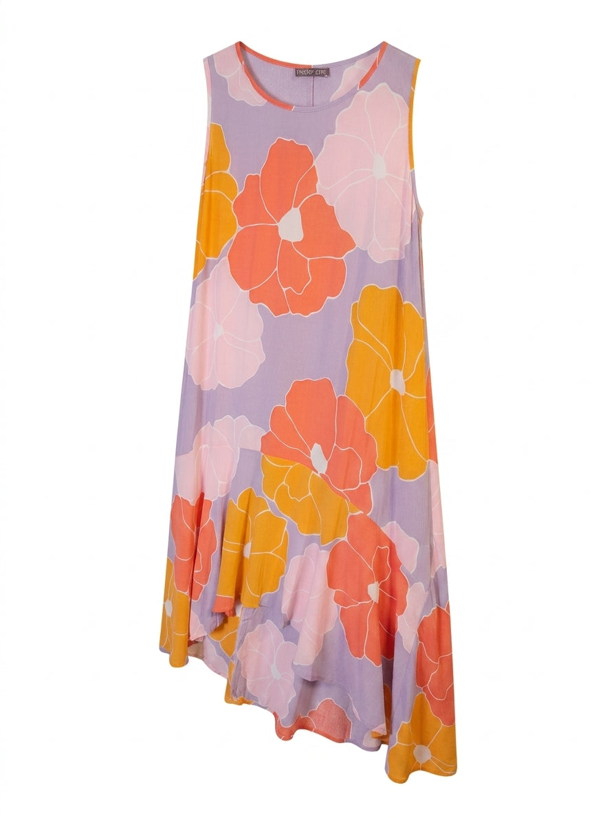 Mister Zimi Floral Sleeveless Midi Dress Size 12 - Image 1