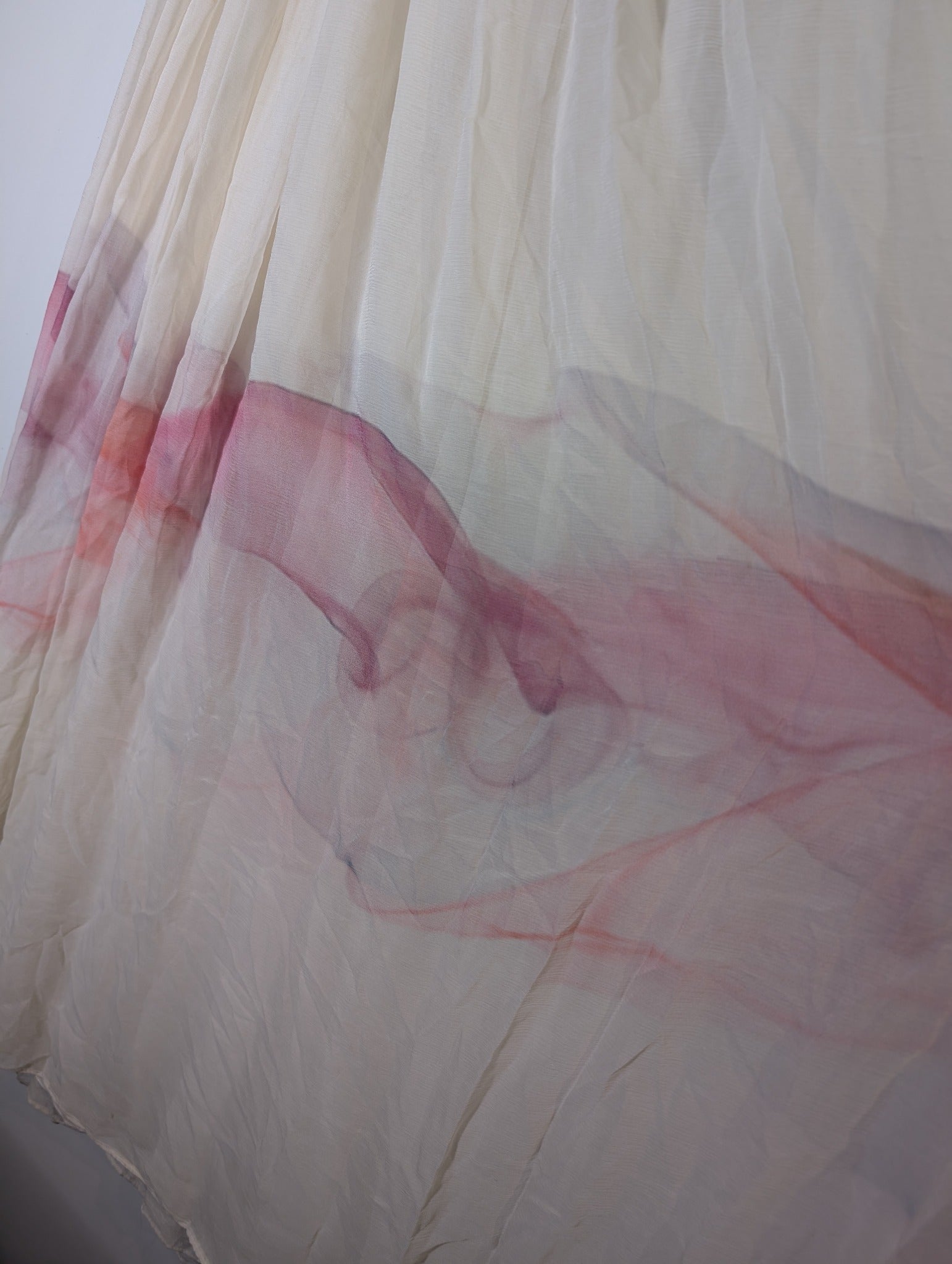 Merco Daron Pleated Chiffon Angel Sleeve Maxi Dress Pale Pink Size 12 - Image 10