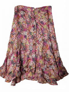 Scanlan & Theodore Floral Button-Front Midi Skirt Multicolour - Image 1