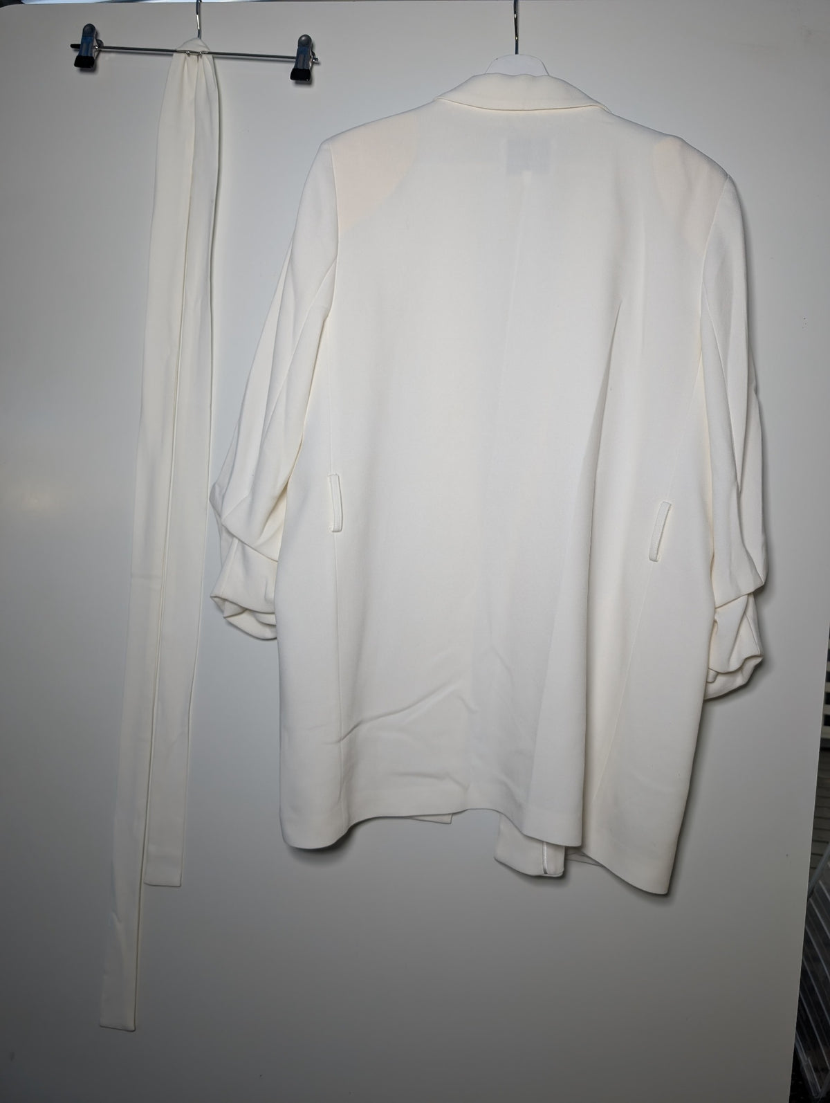 Anthea Crawford Crepe Blazer White Size 16 - Image 5
