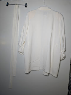 Anthea Crawford Crepe Blazer White Size 16 - Image 5