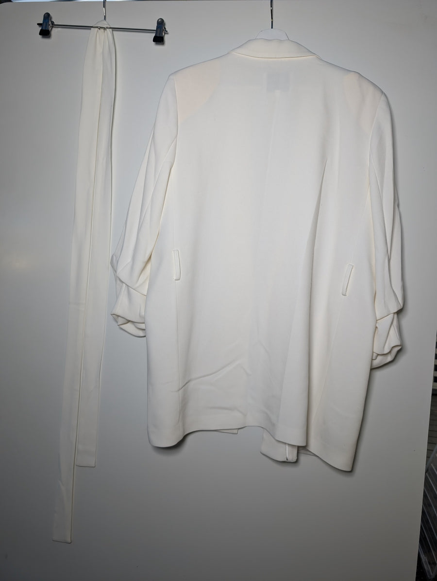 Anthea Crawford Crepe Blazer White Size 16 - Image 5