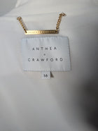 Anthea Crawford Crepe Blazer White Size 16 - Image 6
