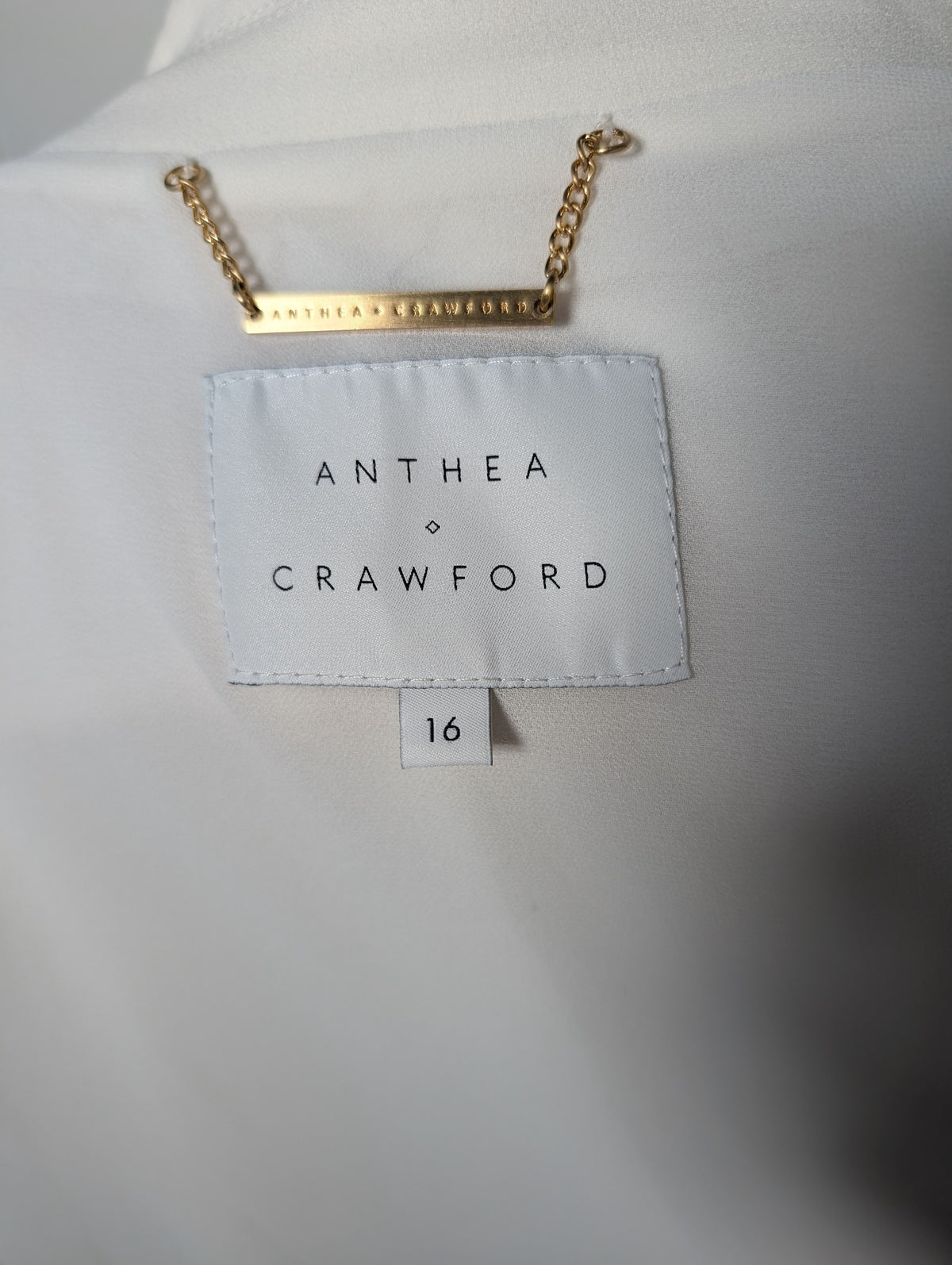 Anthea Crawford Crepe Blazer White Size 16 - Image 6