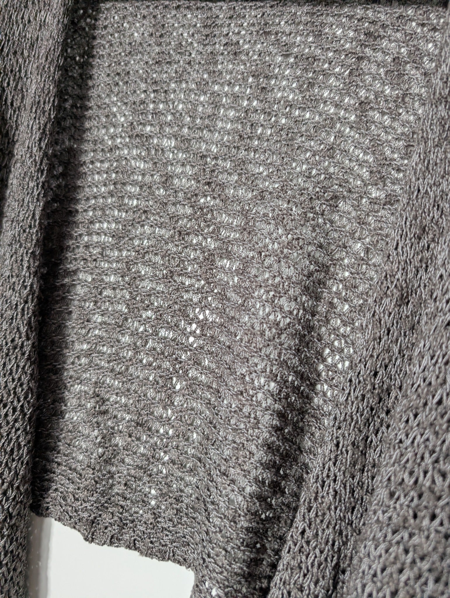 Pull&Bear Open Knit Cropped Cardigan Dark Grey Women's Size S - Image 2