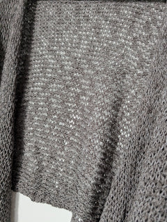 Pull&Bear Open Knit Cropped Cardigan Dark Grey Women's Size S - Image 2