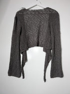 Pull&Bear Open Knit Cropped Cardigan Dark Grey Women's Size S - Image 4