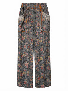 Isabel Marant Floral Silk Wide Leg Pants Women's Size 38 - Image 1