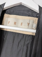 Frey Sleeveless Draped Dress Charcoal Grey Size 10 - Image 5