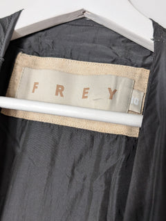 Frey Sleeveless Draped Dress Charcoal Grey Size 10 - Image 5