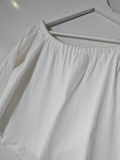 Viktoria & Woods Off-The-Shoulder Gauze Crop Top White Size 0 - Image 4