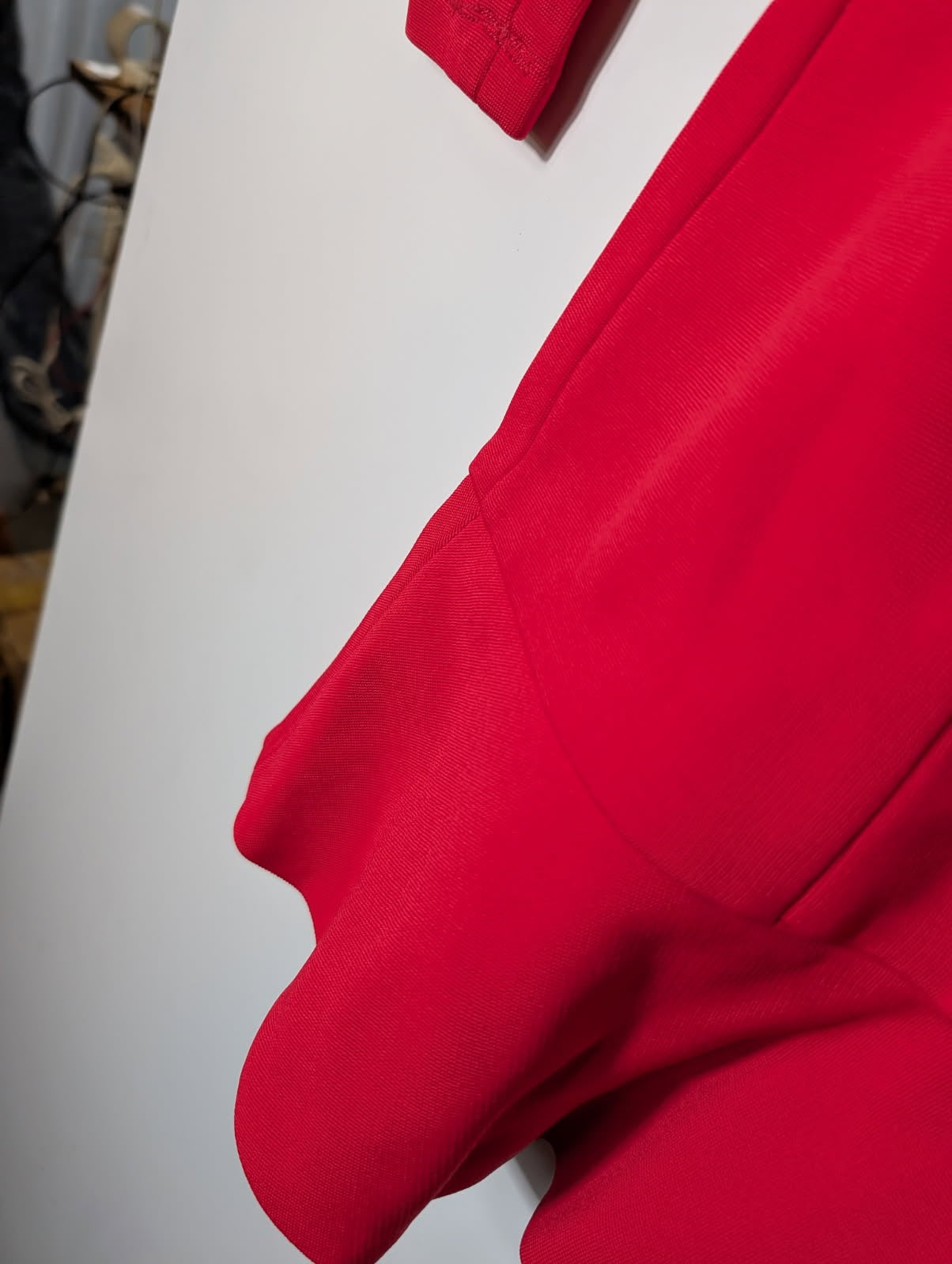 Kookai Long Sleeve V-Neck Mini Dress Red Size 34 - Image 4