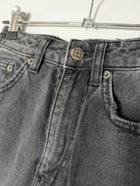 Ksubi High-Rise Denim Jeans Washed Black Raw Hem Size 23 - Image 2