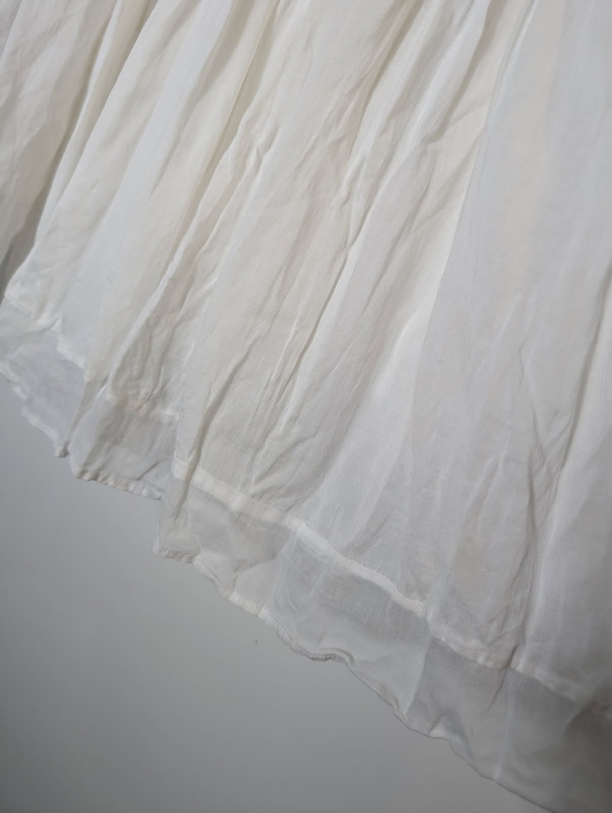 By Malene Birger Gauze Tunic Blouse White Pleated Detail - Image 2