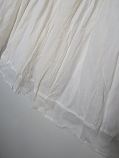 By Malene Birger Gauze Tunic Blouse White Pleated Detail - Image 2