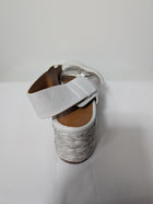 Clergerie Platform Espadrille Sandals White Leather EU 37.5 - Image 4