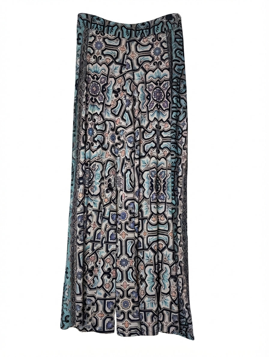 Tigerlily Palazzo Pants Geometric Tile Print Wide Leg Trousers Size 8 - Image 1